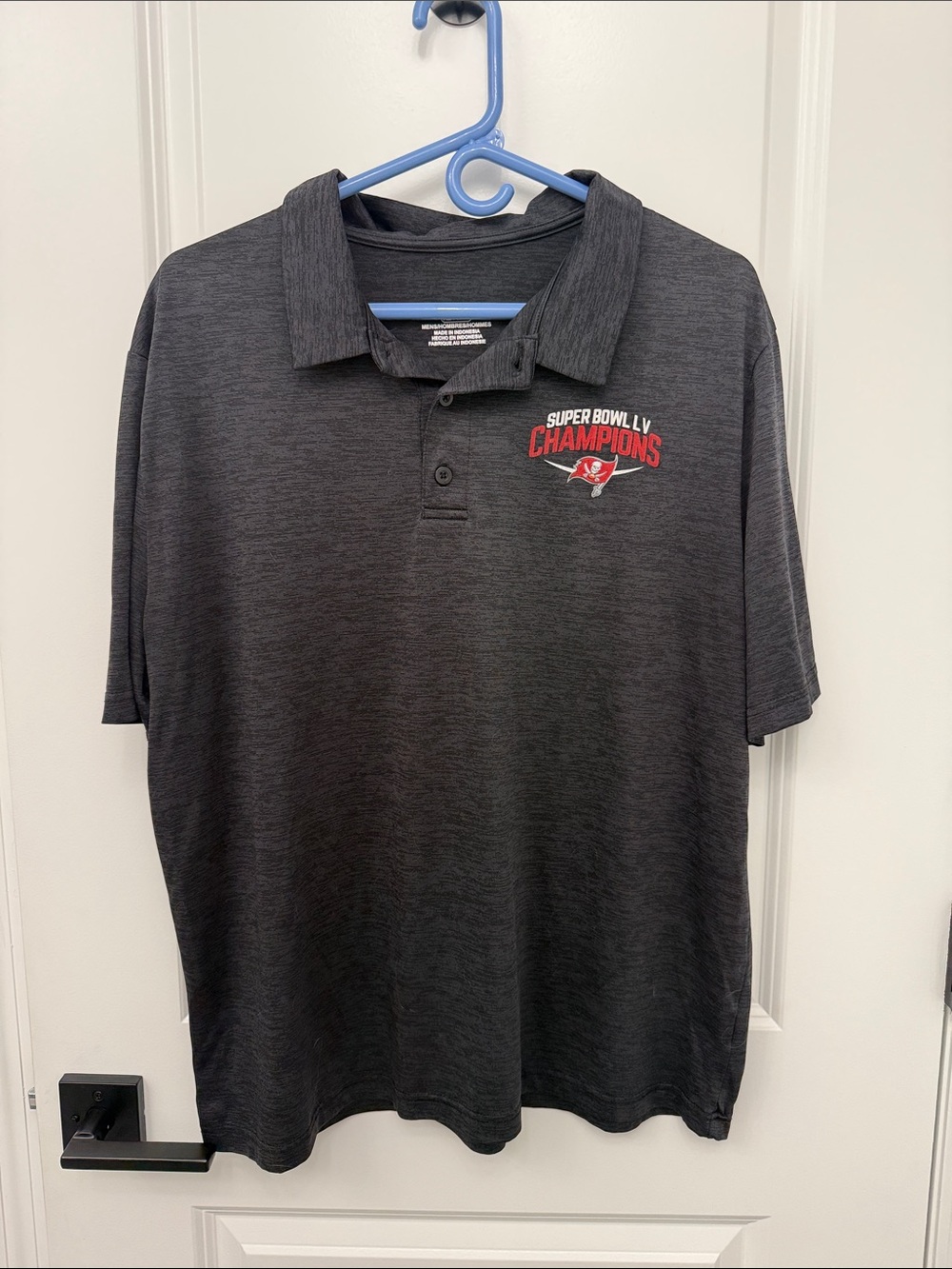 Tampa Bay Buccaneers Super Bowl LV Champions Men's Charcoal Polo size XL